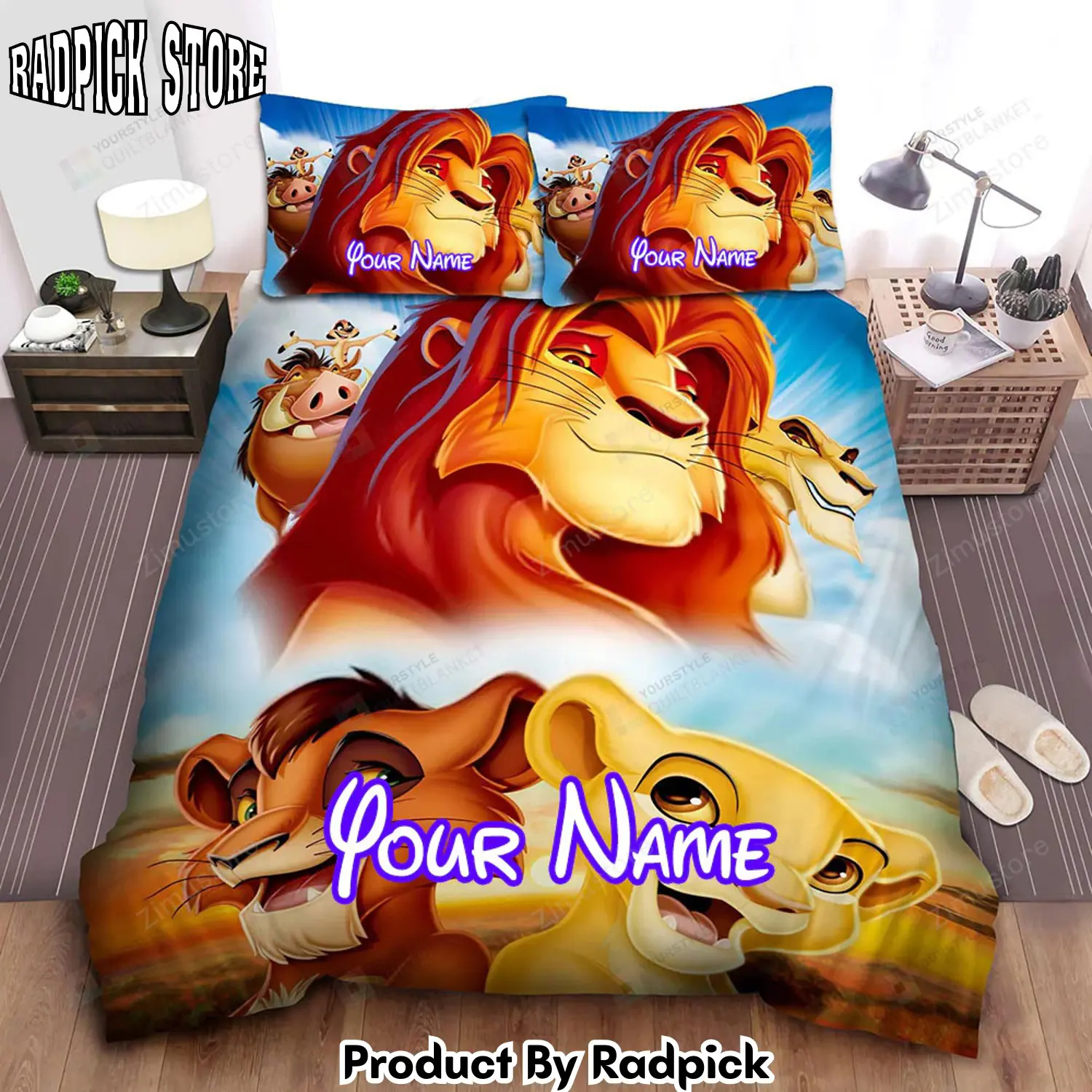Radpick the lion king simbas pride poster bed sheets spread comforter duvet cover personalized name bedding sets rp3271086